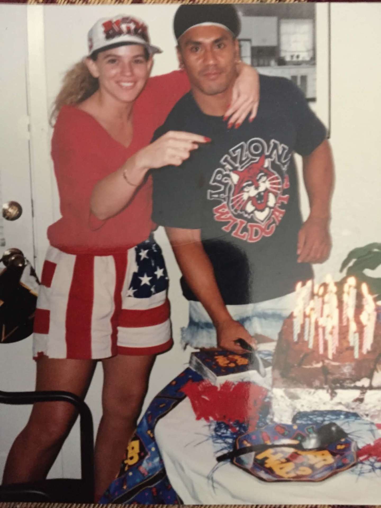 Stacy and McCann celebrating a birthday
